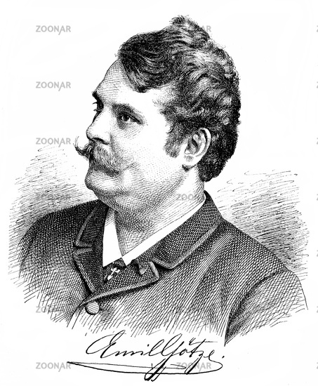 Emil Karl Goetze, 1856-1901, German opera singer