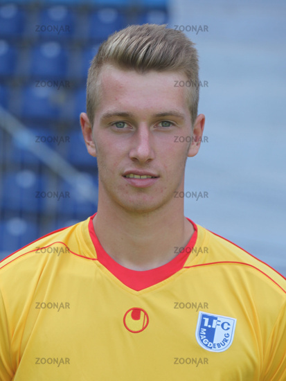 deutscher Fußballtorwart Lukas Cichos -4.Liga Saison 2014/15 1.FC Magdeburg